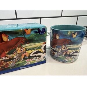 Disney Bambi Coffee Cup Tea Mug All Over Print 90s Vintage 3.75 in Vintage